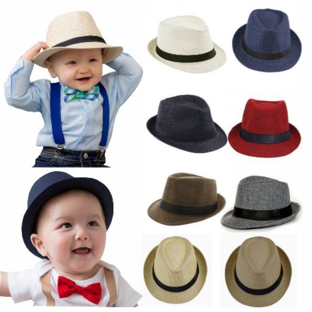 baby fedora hat black