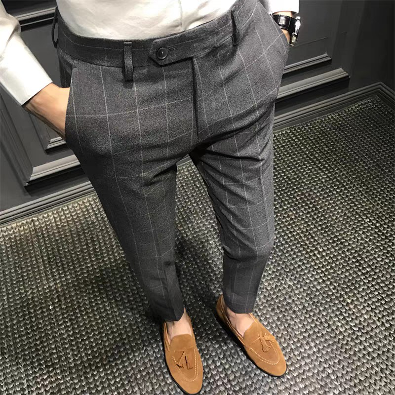Premium Quality Plaid Pants for Men Checker Slacks Trouser Ankle Cut ...