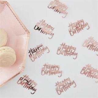 ROSE GOLD HAPPY BIRTHDAY TABLE CONFETTI - DITSY FLORAL  Birthday Party Tableware #3