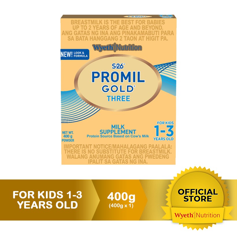Wyeth S26 Promil Gold Three Milk Supplement For Kids 1
