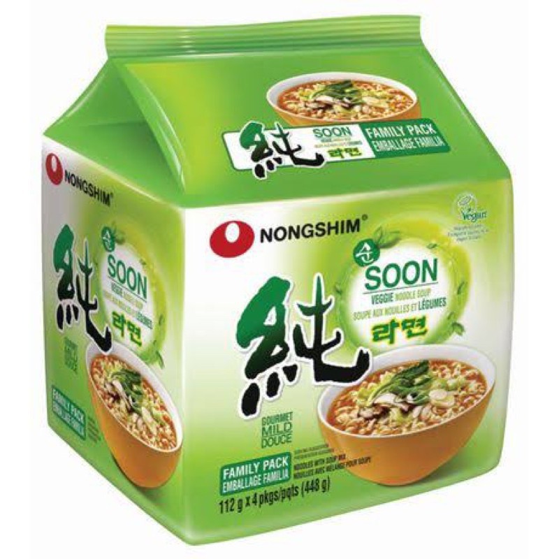 Nongshim Soon Veggie Noodle Soup 112g 5pcs Shopee Philippines