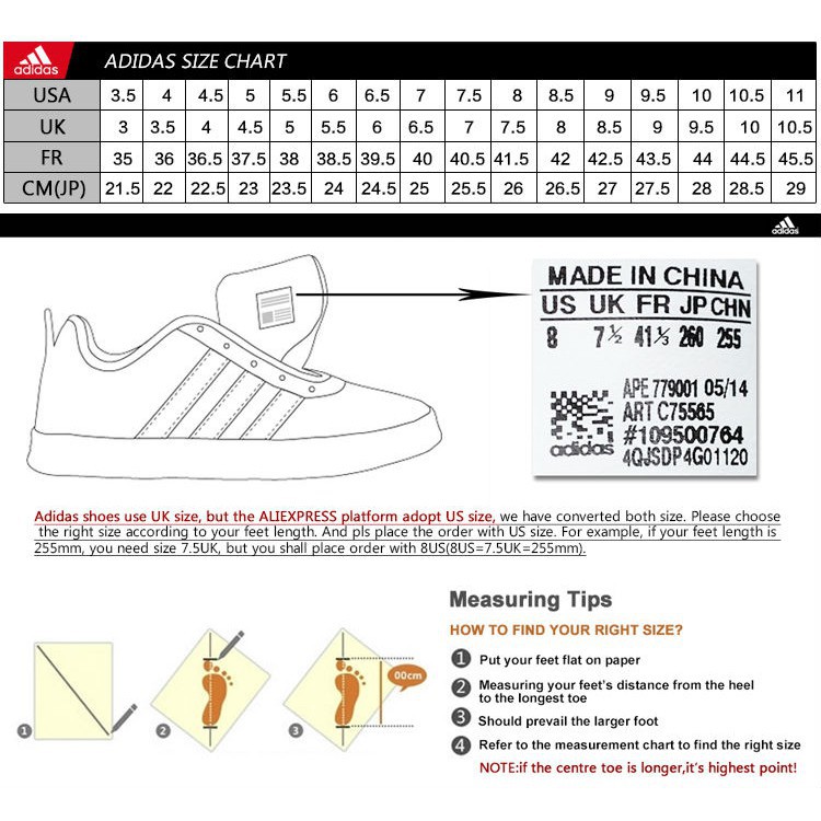 مدرب عمل بورما 22.5 cm shoe size adidas 