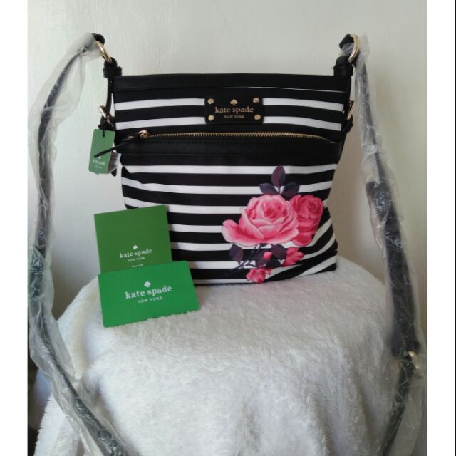 kate spade sling bag stripes