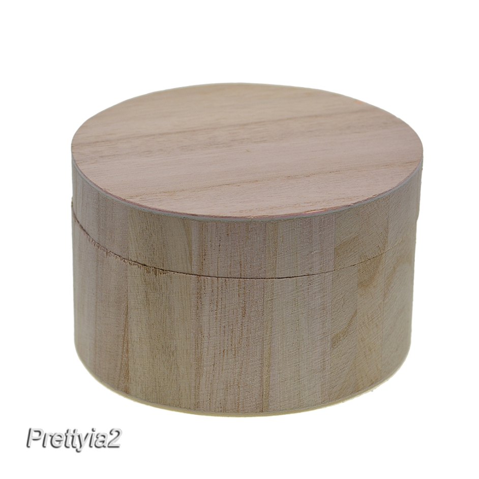 round wooden box with lid