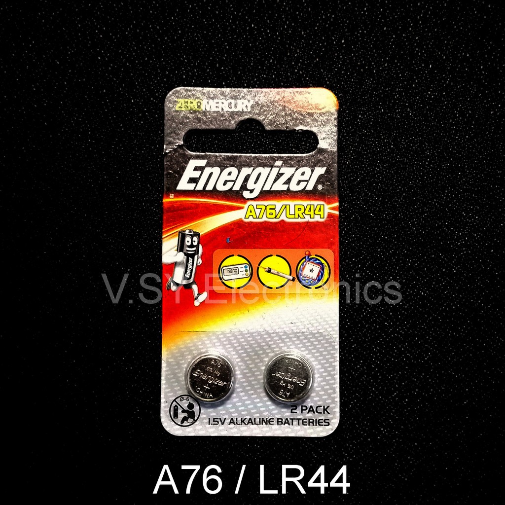 Original Energizer A76 / LR44 / LR 44 High Power Alkaline Batteries