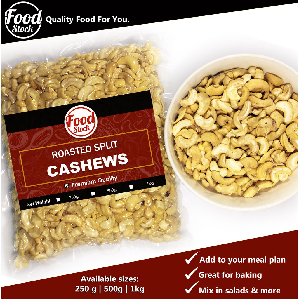 Roasted Unsalted Split Cashews (250g, 500g, 1kg) | Shopee Philippines