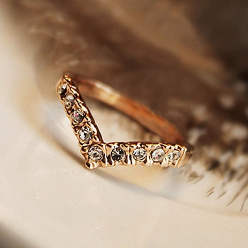 Gold Ring Singsing Korean Ring Finger Ring Rings V Shaped Unique Ring Diamond Wedding Ring Gold Love Ring Women Ring Shopee Philippines