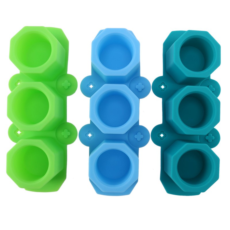 3 Pack Mini Octagon Flower Pot Silicone Molds - Succulent Plant Planter Pot Mold Concrete Cement Plaster Molds, Silicone Ice Molds, DIY Craft Molds for Small Cactus or lings