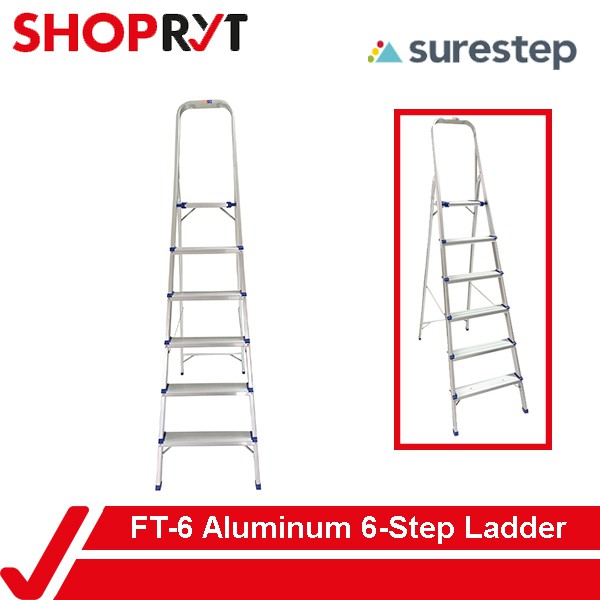 Surestep Aluminum 6-Step Ladder | Shopee Philippines