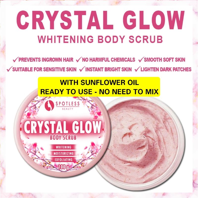 SPOTLESS BEAUTY BODY SCRUB CRYSTAL GLOW BODY FULL SIZE 100g Shopee