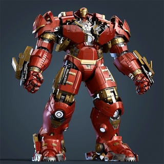 Avengers Iron Man Hulk Movable With Led Light Figure Model Hulkbuster Action Gifts Kids Toys