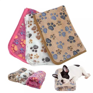 Pet Dog Bed Blanket Soft Fleece Cat Cushion  Paw Print Pet Cats Cover Blanket For Small Medium Large