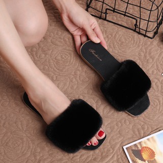 988#Add+1 new hairy slippers for women's fashionable wear, students' antiskid and thermal insulation #6