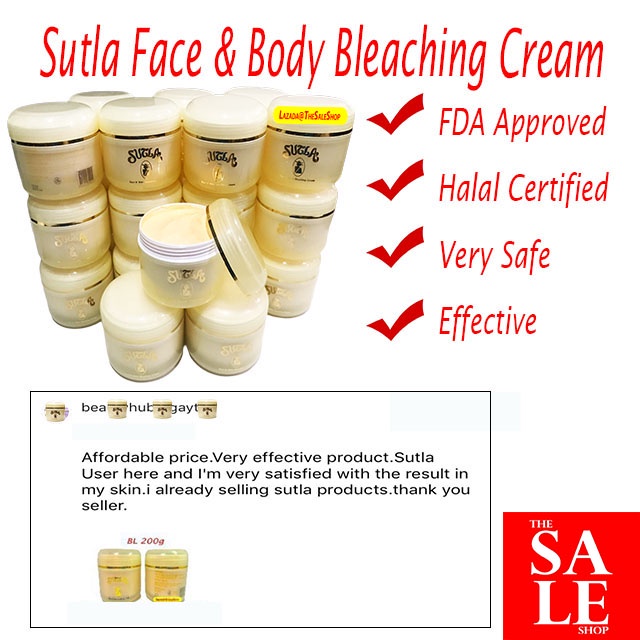 4pcs Sutla Face and Body Bleaching Cream 200g Shopee Philippines
