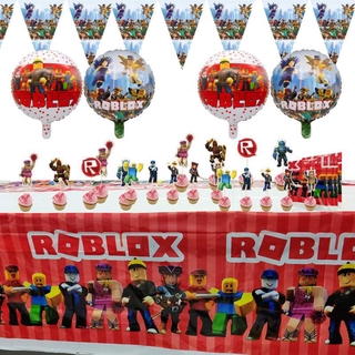 Ready New Roblox Theme Birthday Party Decoration Wirtual World Roblox Party Decoration Flag Tablecloth Paper Cup Paper Party Tableware Shopee Philippines - roblox birthday party set roblox theme party decoration set roblocks party set shopee philippines