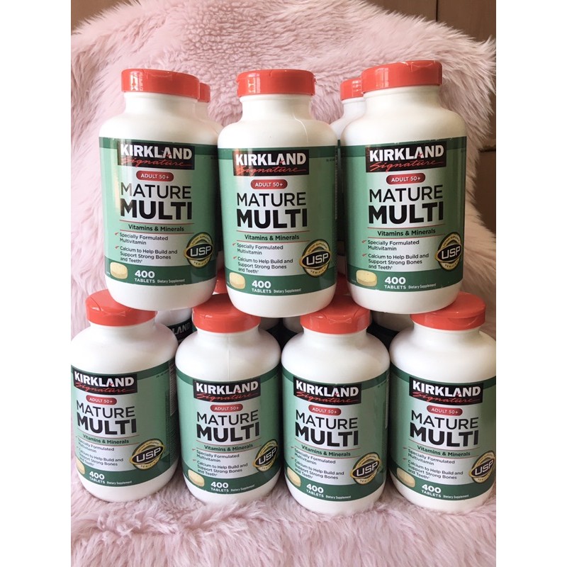 KIRKLAND MATURE MULTI ADULT 50+ VITAMINS & MINERALS 400 TABLETS USA
