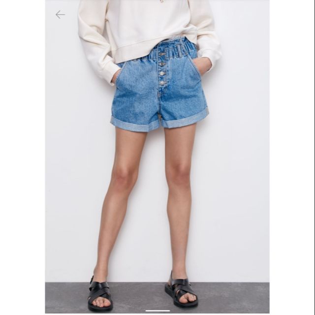 paper bag shorts zara