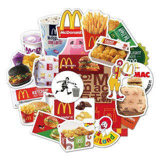 Street Wear M Kee Golden Arch Tag Unique ins Style Coffee kfc French Fries Burger Food Creative Handbook Sticker Computer Luggage Notebook Tablet Phone Water Cup Guitar Decoration Waterproof 0914 #1
