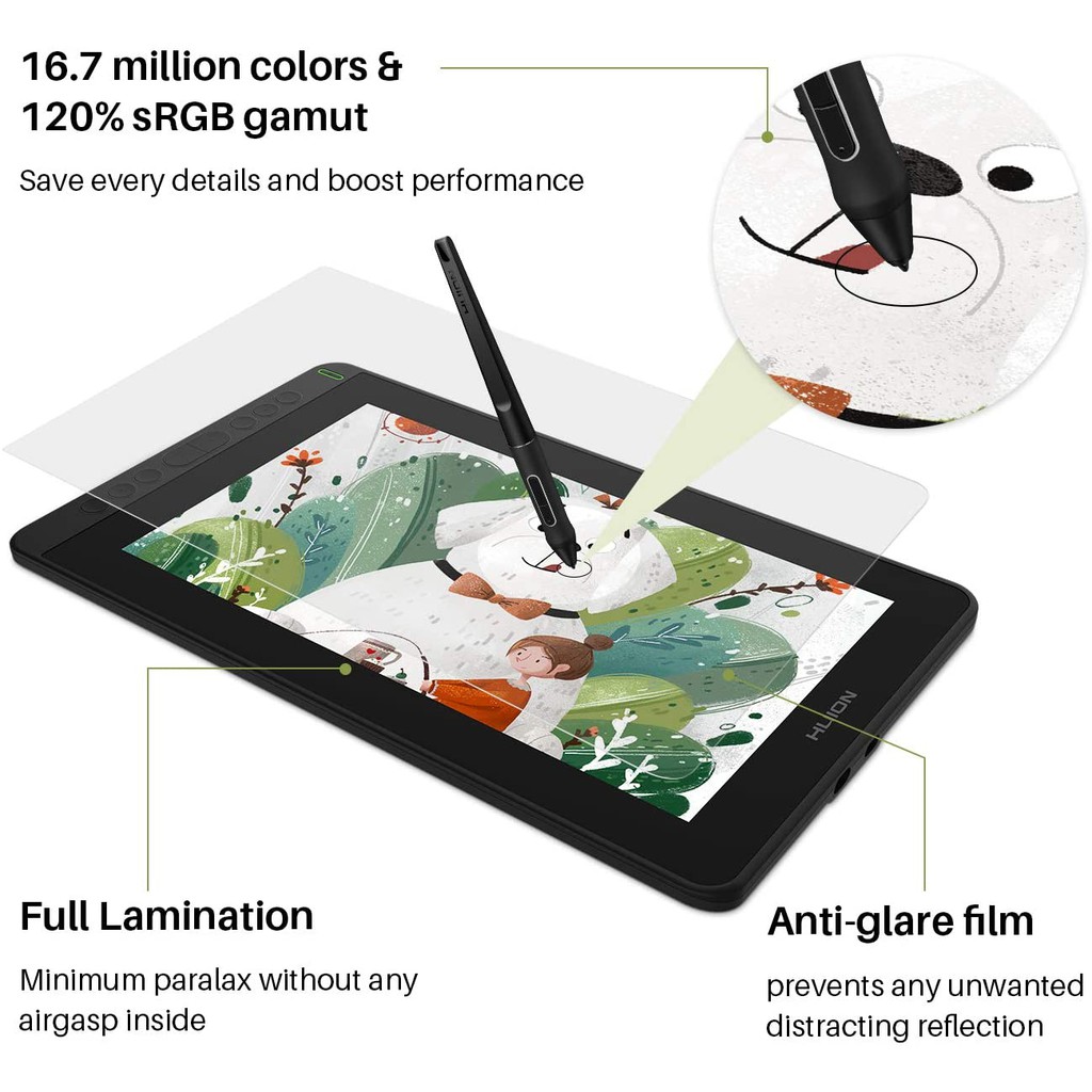 2021 HUION KAMVAS 12 Drawing Tablet Pen Display with FullLaminated