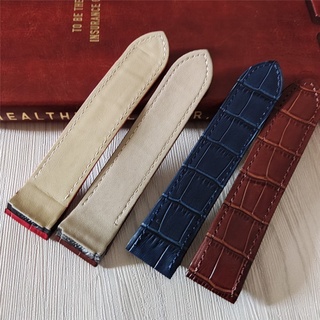 KZE23mm High Quality Italian Cowhide Watch Strap Black Brown Texture Leather Watchband Suitable for #5