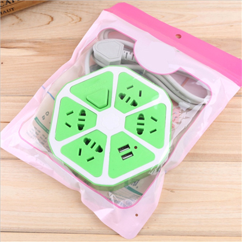 WG Hexagon Electrical Extension Cord Power Socket USB Extension Board