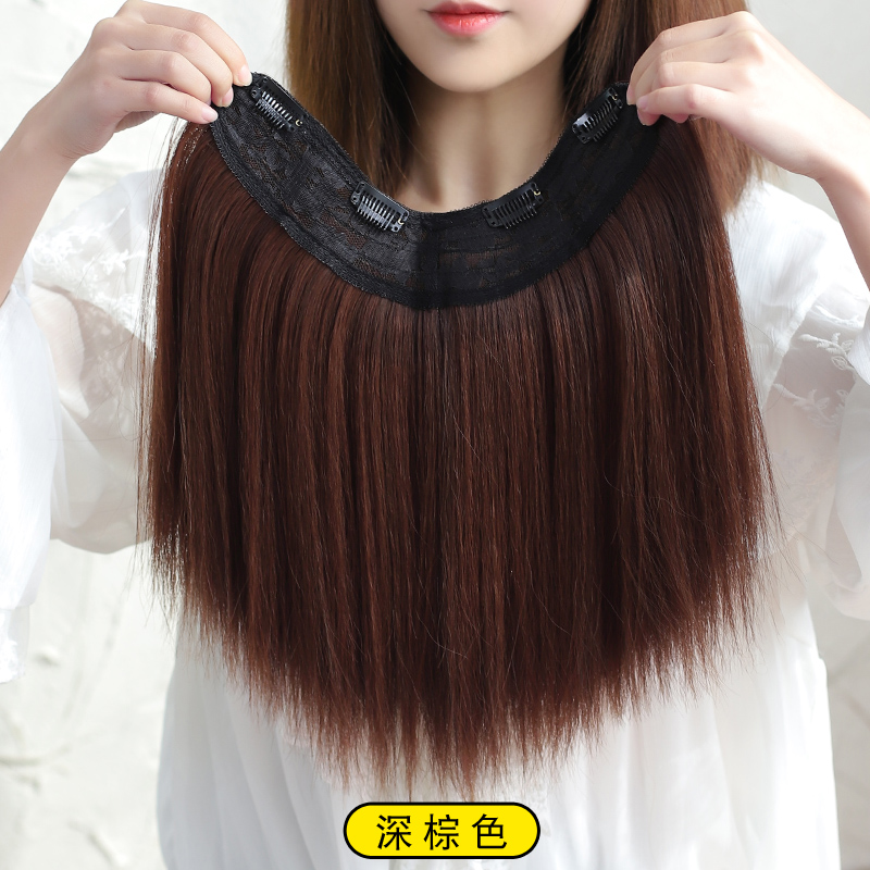 ⅿん Wig female one-piece U-shaped wig fluffy pad hair top head pad hair root  invisible non- | Shopee Philippines