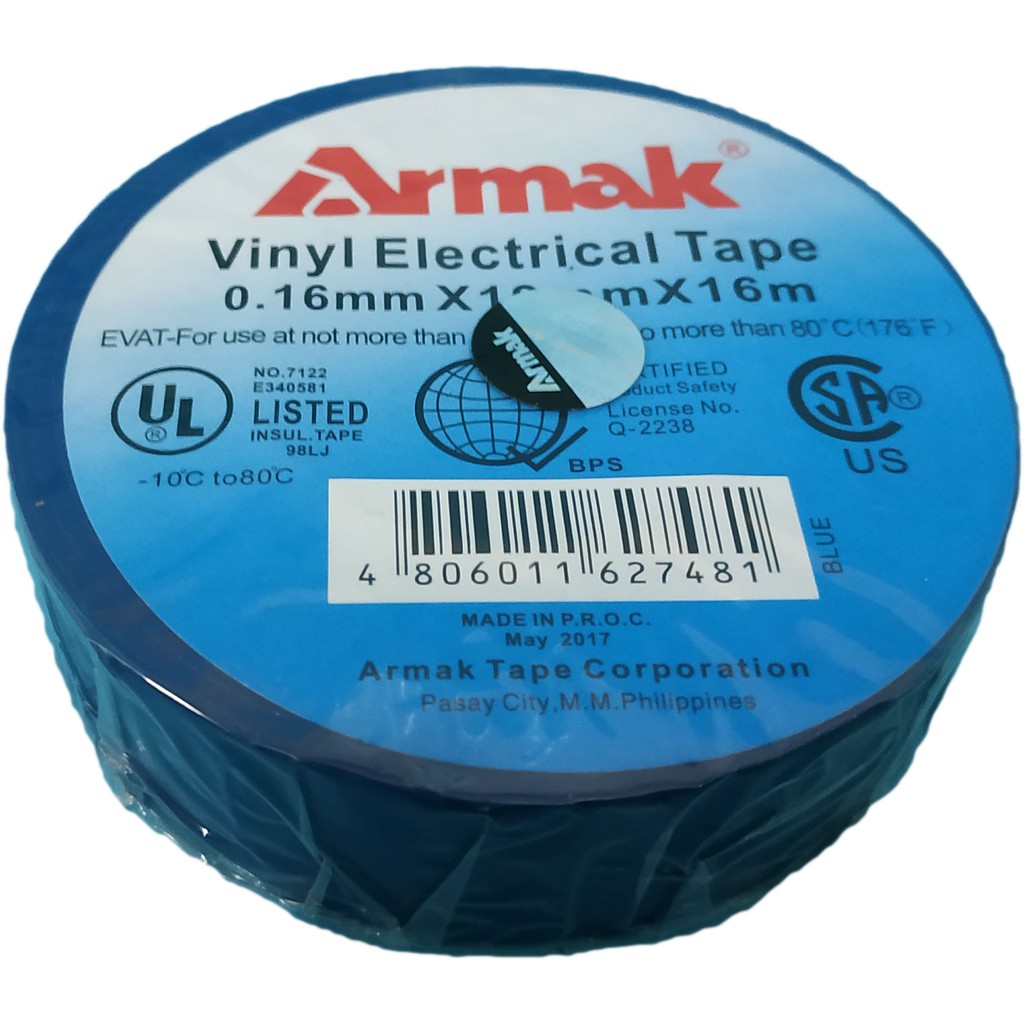 ORIGINAL ARMAK ELECTRICAL TAPE 3/4" X 0.16MM X 16 METERS ( BLUE