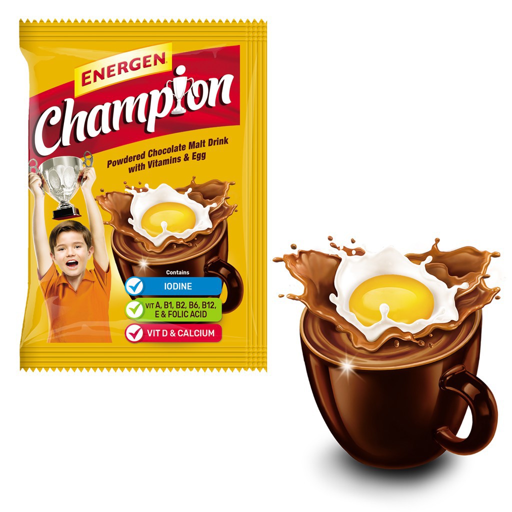 Original Energen Champion Chocolate Powdered Malt Drink 35g (Sold Per Piece) Shopee Philippines