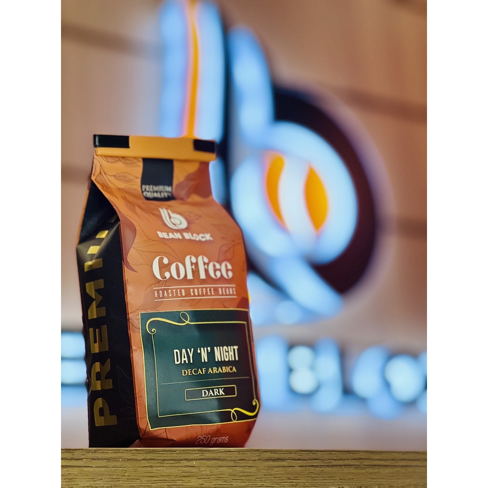 Day 'N' Night Premium Decaf Arabica Coffee Beans Bean Block Shopee