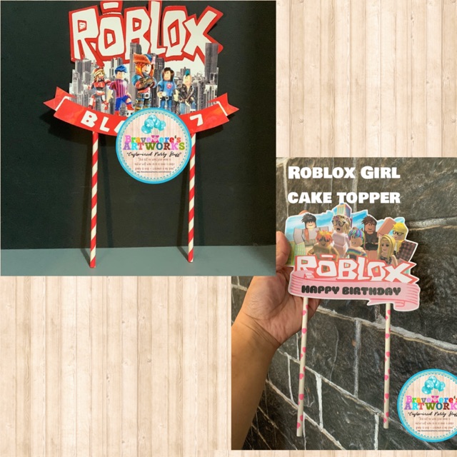 Roblox Cake Toppers Boy Or Girl Shopee Philippines - birthday party roblox printable cake topper