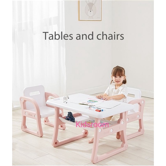 Kids Study Table With 2 Chairs Preschool Table Shopee Philippines