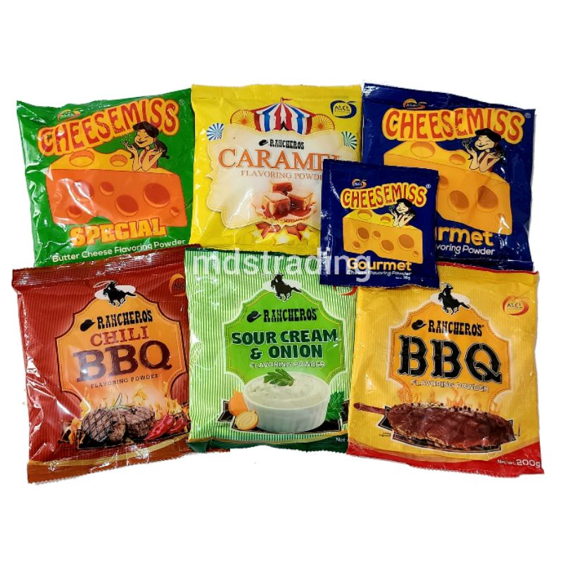 200 GRAMS Fries, Popcorn and Nachos Powder Flavoring BBQ Cheese Sour Cream & Onion Butter