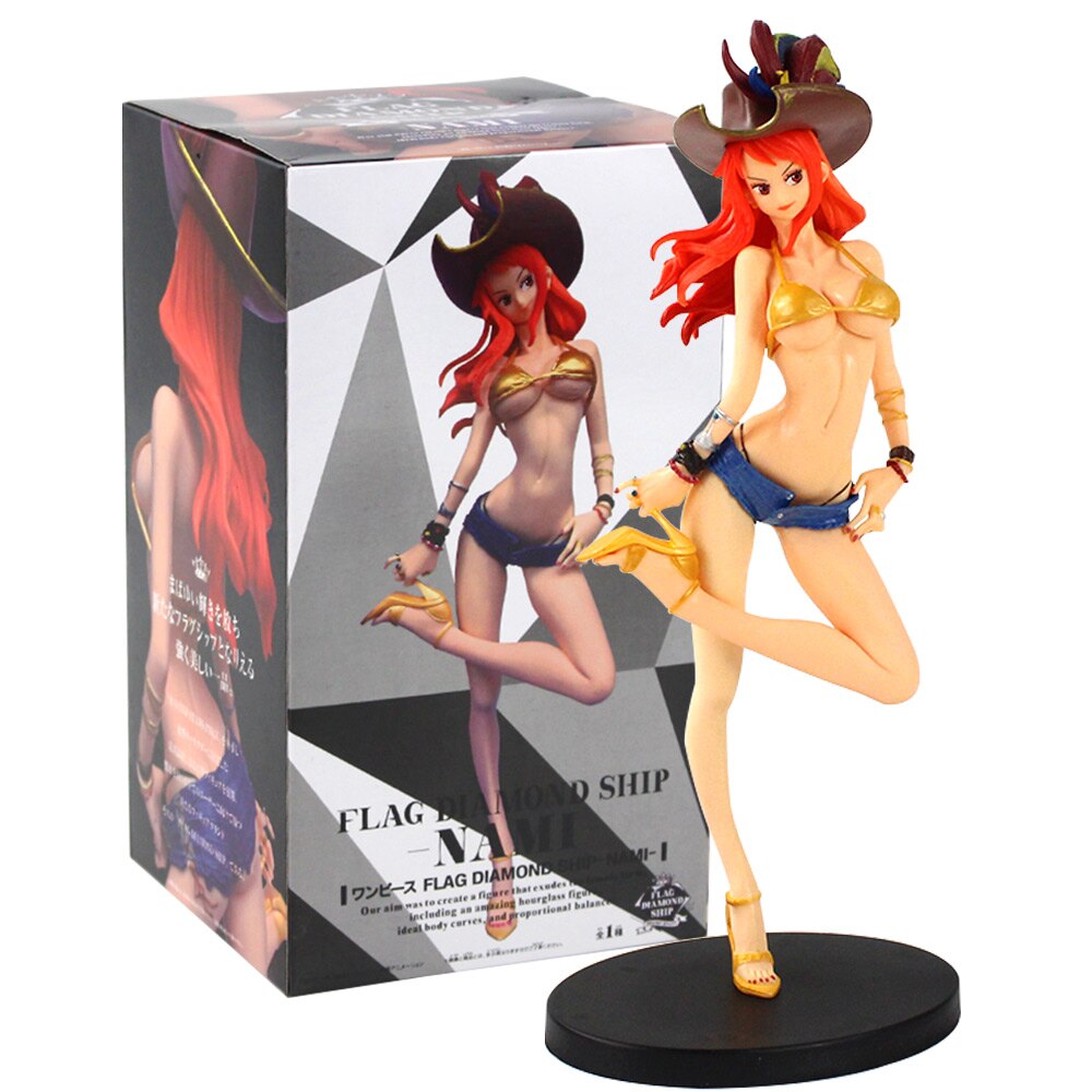27cm One Piece Figure Toys Nami Flag Diamond Ship Pirate Anime Model Dolls  | Shopee Philippines