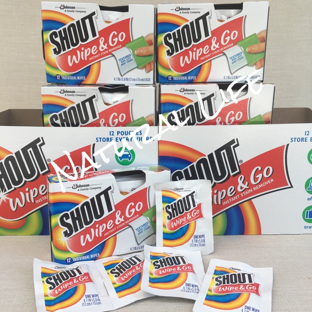 Shout Wipes Stain Remover 1 Sachet Shopee Philippines