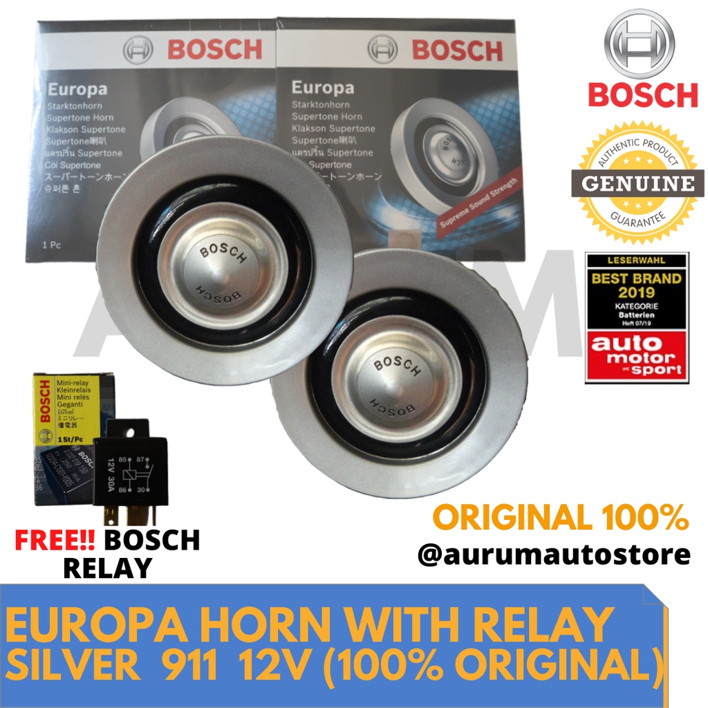Bosch Europa Horn 12 Volts 911 with relay Shopee Philippines