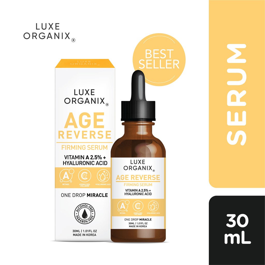 Luxe Organix Age Reverse Serum Vitamin A 2.5 percent 30ml Shopee