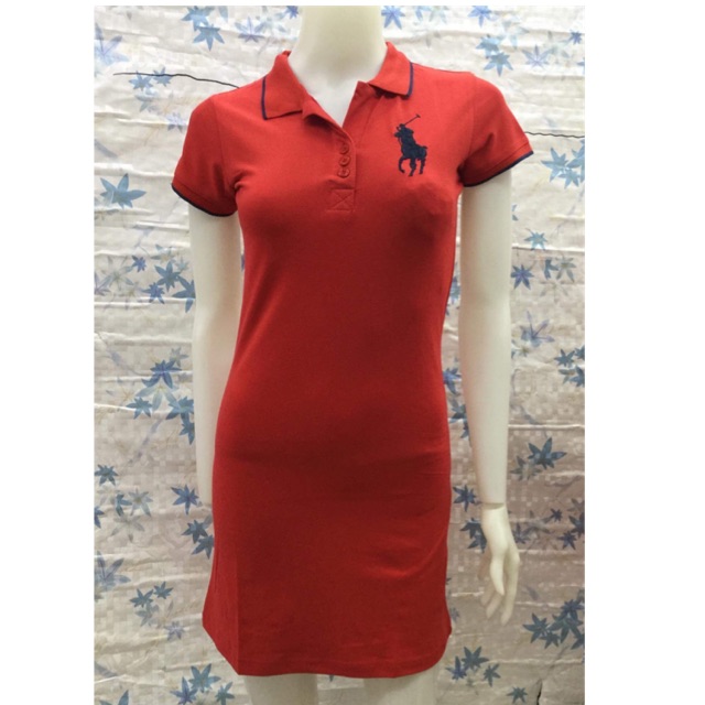 polo dress red