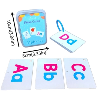 Baby Preschool English Learning Flash Cards  Montessori Educational Alphabet ABC Numbers Toys #3