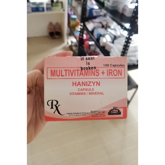 MULTIVITAMINS + IRON (HANIZYN) 100 CAPSULES Shopee Philippines