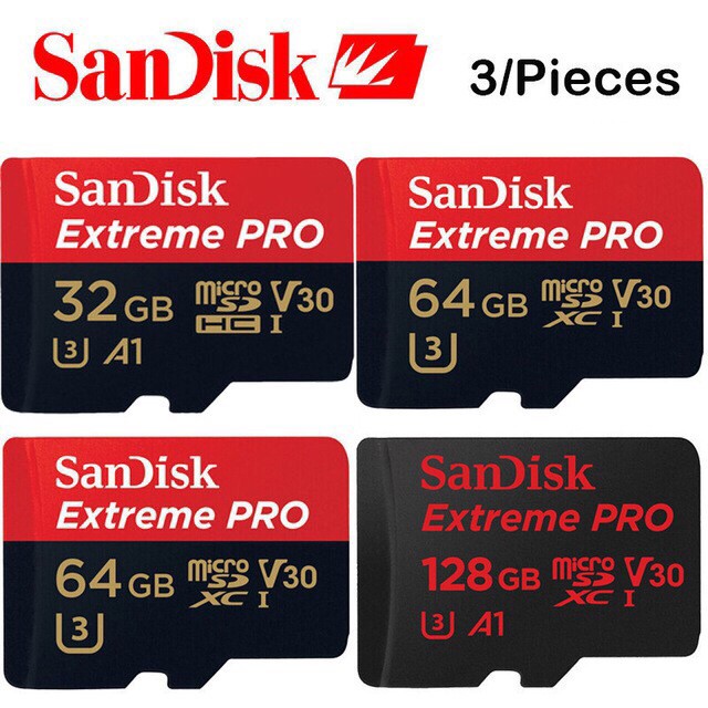 Sandisk U3 128GB Memory Card 64GB 32GB 256GB Micro SD C10 A2 95MB/s