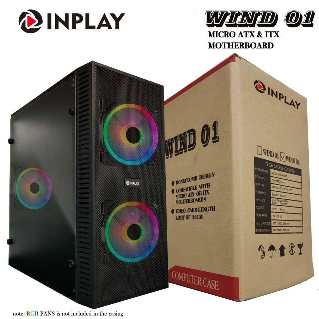 INPLAY WIND 01 /METEOR 01 COMPUTER CASE Honeycomb Design | Shopee ...