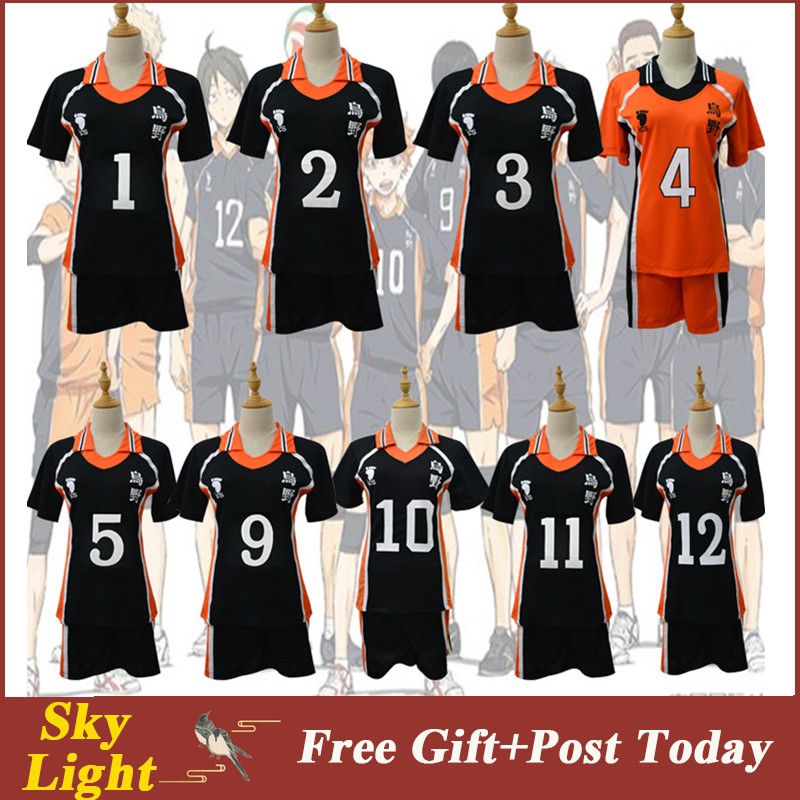 Anime Haikyuu Cosplay Costume Karasuno High School Volleyball Club Sportswear Jerseys Uniform Shopee Philippines