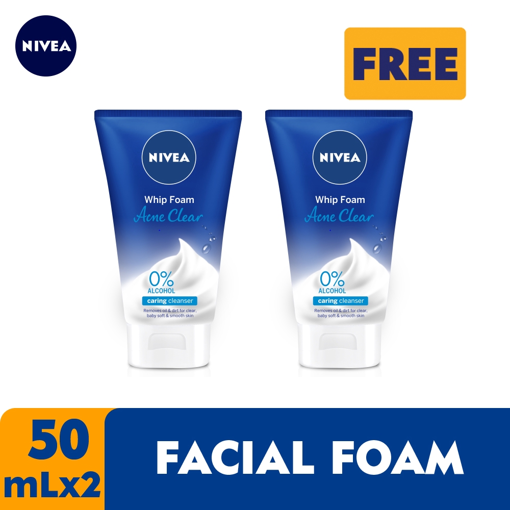 NIVEA Face Acne Clear Whip Foam 50g Bundle of 2 Shopee Philippines
