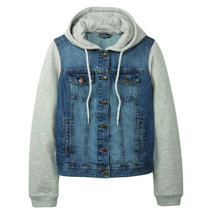 hoodie blue jean jacket