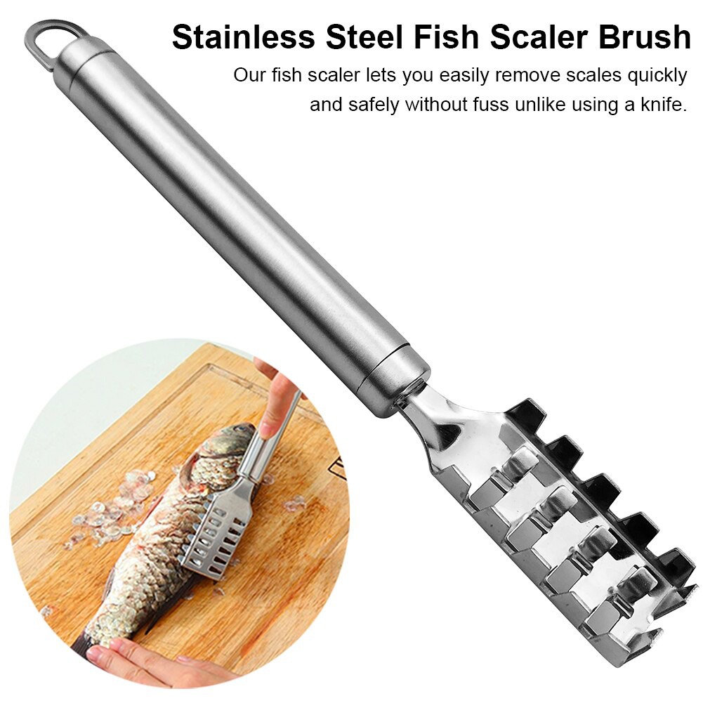 Scraping Stainless Steel Kitchen Tools Fish Scales Remover Fish Scaler Remover 