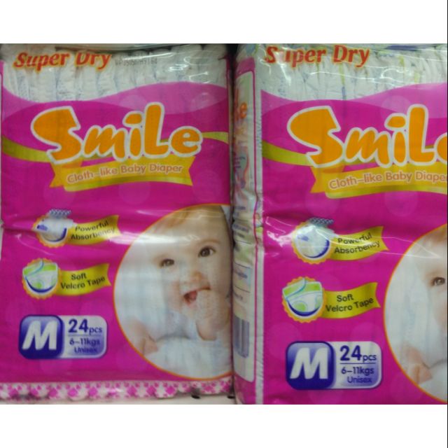 Smile Super Dry Diaper Medium 48pcs | Shopee Philippines