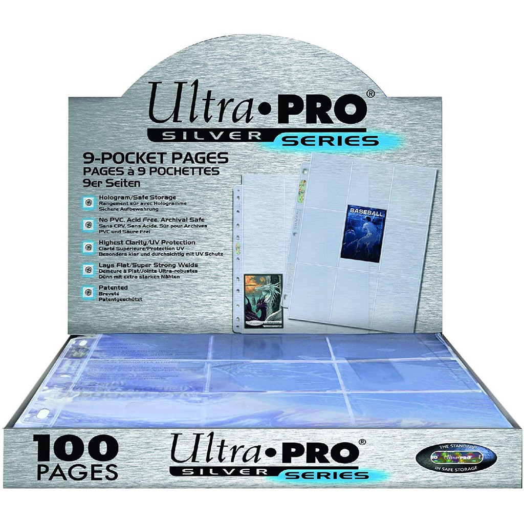 Ultra Pro 9 Pocket Card Sleeves Binder Refill Page by UltraPro Silver