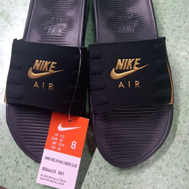 nike air max camden slide black and gold