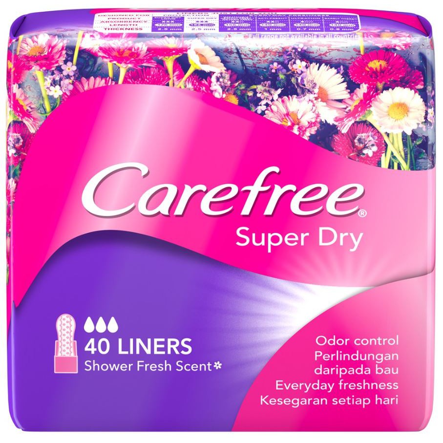 Carefree Super Dry Panty Liners 40's Shopee Philippines