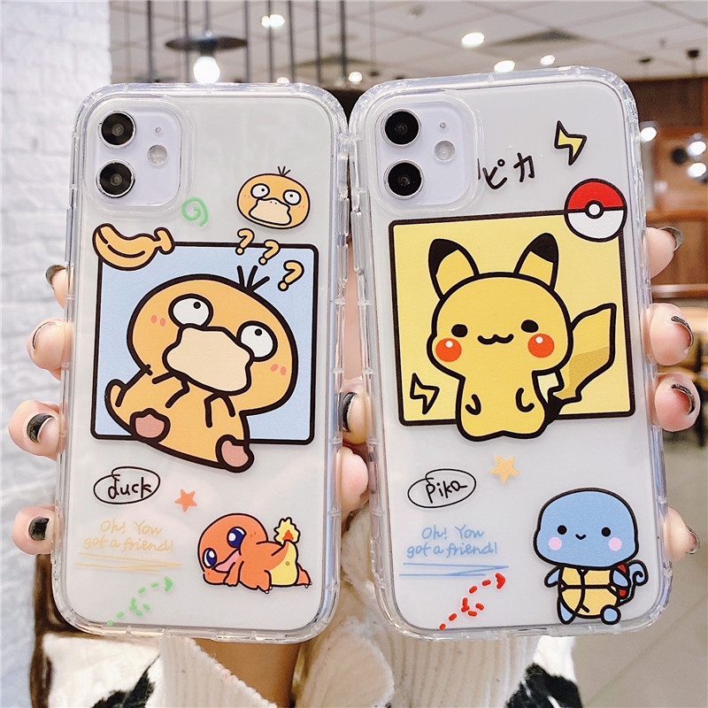 Pokemon Go Pika Duck Pikachu For Iphone 6 6s 7 8 Plus X Xs Xr Xsmax 11 Pro Max Case Soft Cover Shopee Philippines